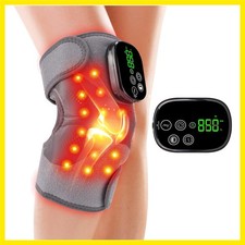 Knee Massager with Heat and Red Light Therapy and Vibration, 660nm  850nm In...