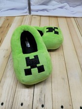 Minecraft Creeper Boys House Shoes and Slippers Set Size 13-1 Youth