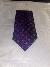 Brooks Brothers Makers Purple Silk Geometric Medallion Necktie Made in USA
