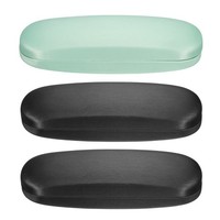 3 StüCk Brillenetui Aus Pu-Leder, Schwarz GrüN