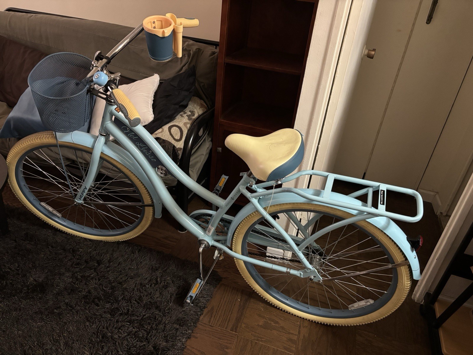 Huffy Nel Lusso 26 Inch Women's Beach Cruiser Bike Light Blu