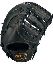 Zett Soft Steer Baseball First Base Mitt, Black 1900 Brfb35513F 