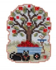 DIY Mill Hill Apple Harvest Fall Bead Cross Stitch Magnet Ornament Kit