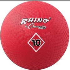 Rhino Champion Sports 10" Rubber Playground Ball Kickball-Red 10 Lot of 5