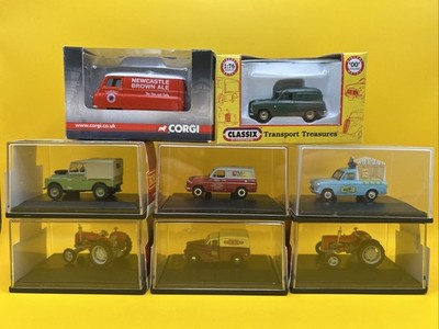 Sammlung von 8 Zügen Maßstab 1:76 verpackten Fahrzeugen inkl. Hornby und Corgie plus mehr