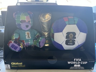FIFA World Cup 2026 GLOBAL MONDIAL  3 pc Plush Set Bear, Soccer Ball,  Jazwares