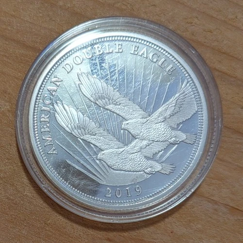 2019 Cook Islands $2 American Double Eagle 1/2 oz .999 Fine Silver Proof Coin