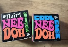 Needoh Twirl Groovy Glob Cool Cube Squishy Fidget Toy Lot Of 2 New