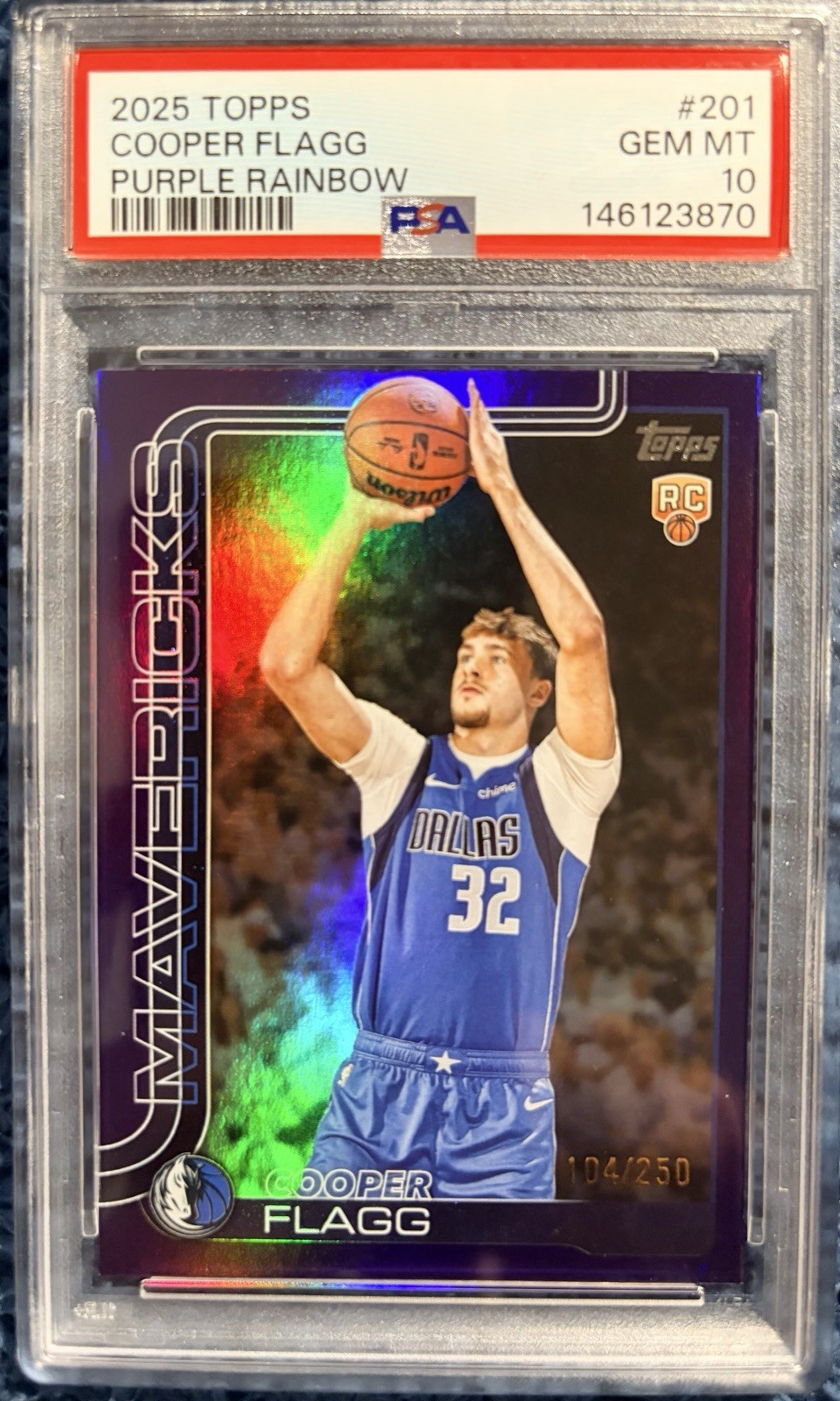 2025-26 Topps - Cooper Flagg #201 Purple Rainbow /250 (RC) Low Pop ROTY