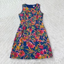 J. Crew Dress Women's 0 Floral Print Sleeveless Party Summer Resort Retro Beach