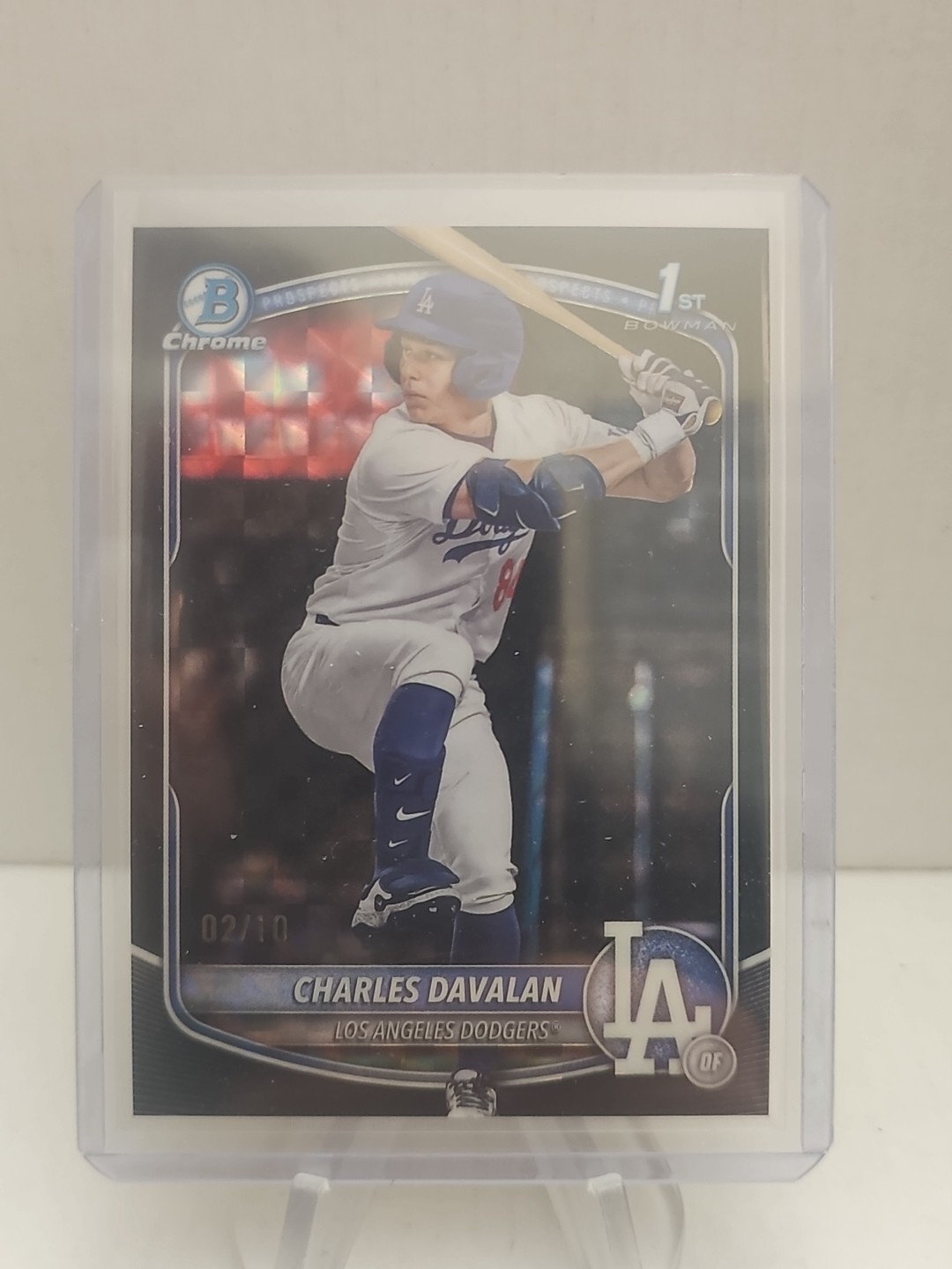 2025 Bowman Draft Charles Davalan Chrome Black Geometric Refractor 1st #/10