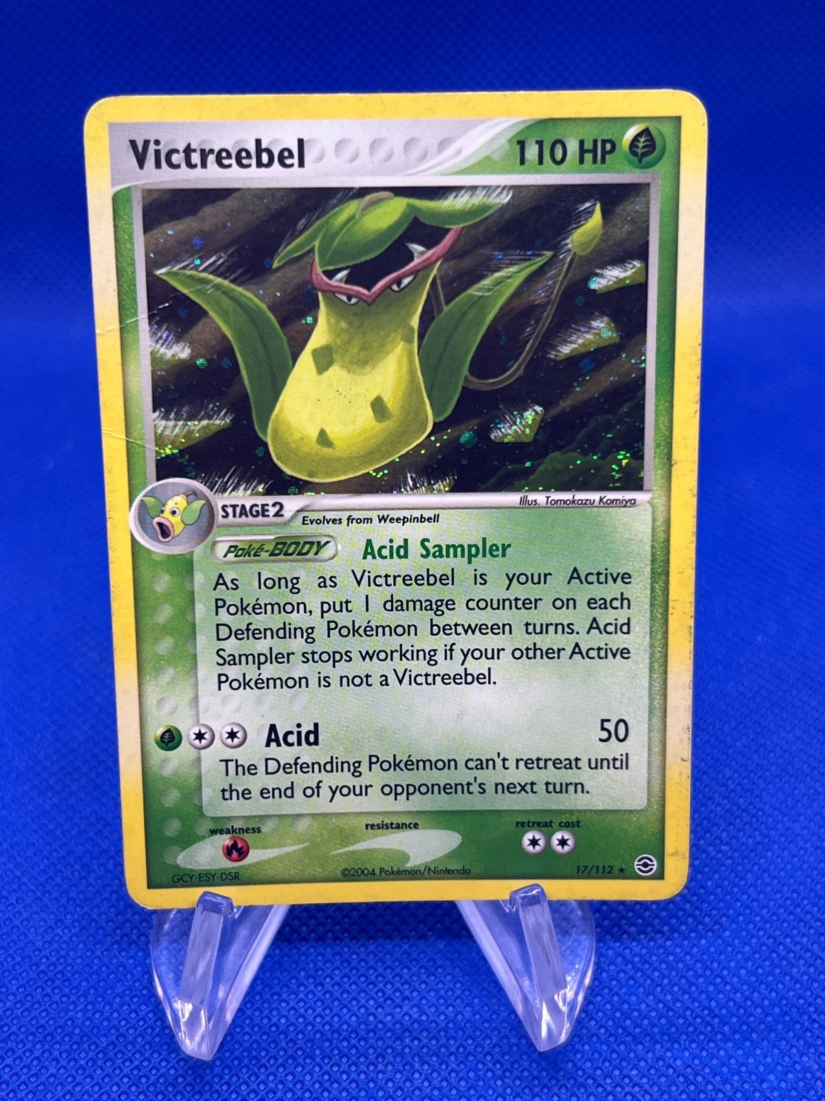 2004 Pokemon FireRed & LeafGreen Victreebel 17/112 Holo Rare HP/Creased