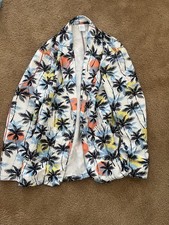 Mens Tropical Palm Tree Sunset Blazer Sport Coat Size Large Party Jacket