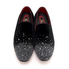 BAROCCO Men  s Loafers Rhinestones Size 13