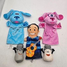 Melissa Doug Blue's Clues Hand Finger Puppets Plush Lot 5 Blue Magenta Josh