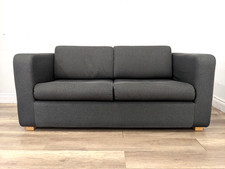 SOFA 2 Seater Habitat Porto Charcoal Fabric Removable Cushions FREE DELIVERY