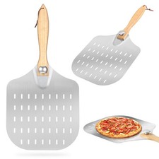 Pizzaschaufel Pizzaschieber mit Holzgriff Pizza Schieber Pizzawender Pizzabrett