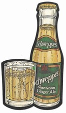 Trade Card - Schweppes - "Schweppes Bottle & Glass Die Cut " (1N1)