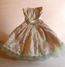 Vintage 80s Jessica McClintock Gunne Sax Lace  Tull Ivory Pink Dress Prom 3 / 4