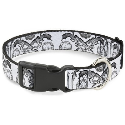 Plastic Clip Collar BD Est. 93 White NARROW-Small 7-8.5''