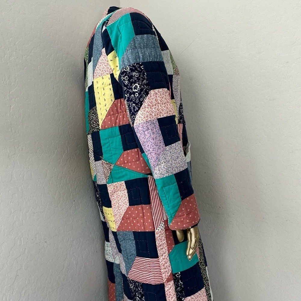 CUSTOM TAILOR-MADE PATCHWORK QUILT JACKET made wi… - image 8