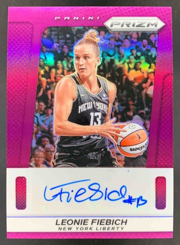 Leonie Fiebich 2025 Panini WNBA Prizm Throwback Signatures Auto /49