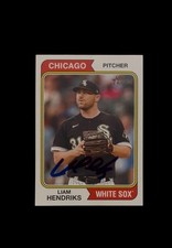 Liam Hendricks signed card 2023 Topps Heritage #192 Australia White Sox