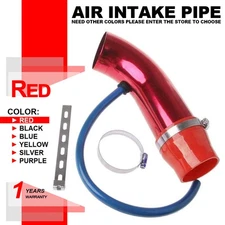 Universal 3" Car Cold Air Intake Alumimum Pipe Induction Kit Pipe Hose Exterior