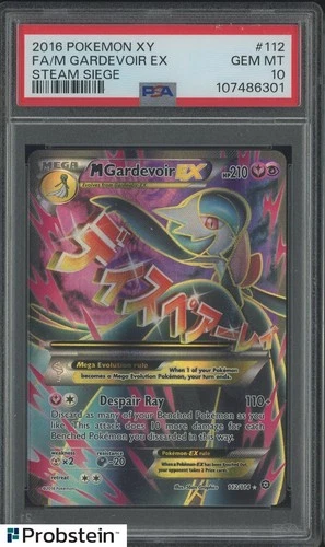 2016 POKEMON XY STEAM SIEGE #112 FULL ART/M GARDEVOIR EX PSA 10