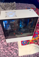 White PC personal mid grade gaming Computer