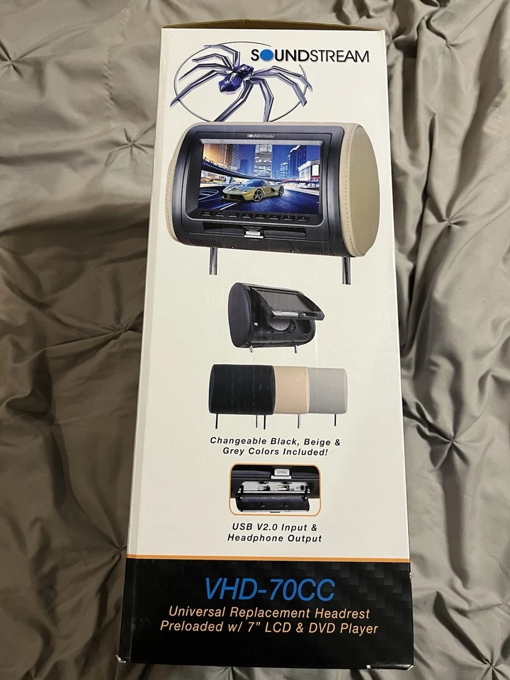 Soundstream VHD-70CC Repuesto Universal Reposacabezas Monitor 7" LCD DVD Reproductor Foto 4 de 4