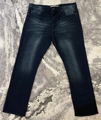 Airwalk Men's Premium Stretch Denim Jeans (Dark Wash, W38 x L32)