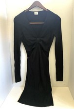 ABERCROMBIE & FITCH Black Cutout Detail  Sweater Dress Sz MT