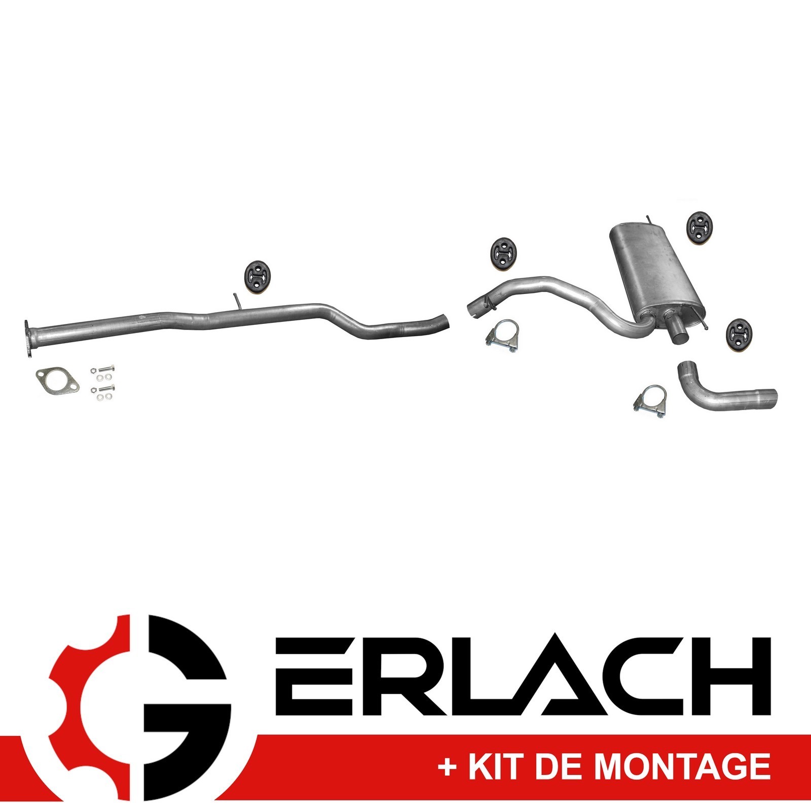 Silencieux echappement Volvo XC60 2.0D 2.4D 7645 pot arriere en acier de rechange
