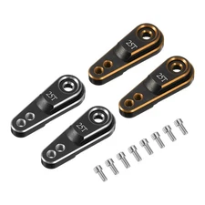 Aluminum Alloy 25T Steering Servo Arm Horn Gold/Silver for RC Car Pack of 4