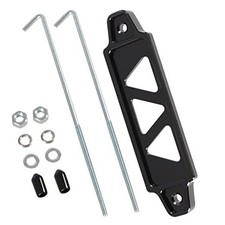 Battery Hold Down Sets,Heavy Duty Aluminum Car Battery Tie Down Bracket black