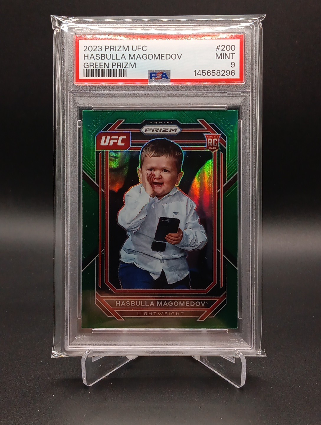 2023 Panini Prizm UFC - Hasbulla Magomedov #200 Green Prizm (RC)