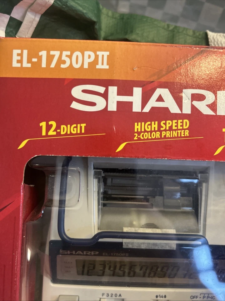 SHARP EL-1750P II Electronic 2 Color Printing Calculator NEW IN BOX - Image 2 of 4
