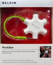 Belkin RockStar 5-Way Headphone Splitter 3.5mm Audio Hub – New Sealed