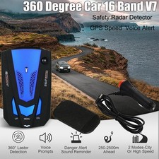 Car 16 Band 360  Anti-Police GPS Camera Laser Radar Detector Voice Alert NEW US 