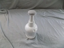 Pampered Chef Manual Food Chopper White Stainless Steel Rotating Blade Preowned 