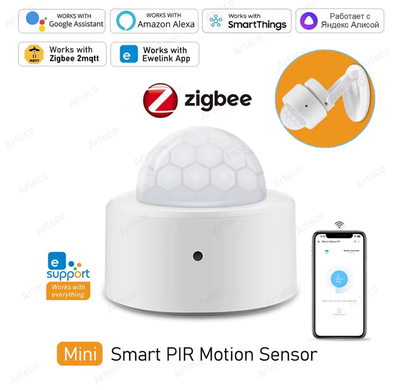 Zigbee 3.0Smart Pir Motion Sensor Movement Human Body Infrared Detector Security