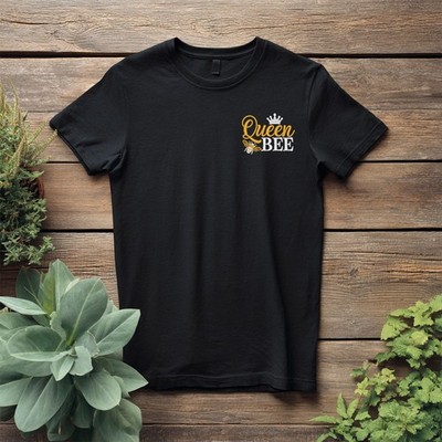 T-Shirt Bienenkönigin bestickt Krone Design Russell Premuim Tee