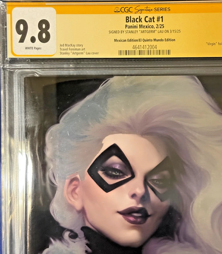 SS 9.8 Black Cat #1 Virgin Mexican Foil Variant Signed by Stanley "Artgerm" Lau - Image 2 of 4