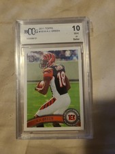 A.J. Green. graded 10 football card NFL Rookie