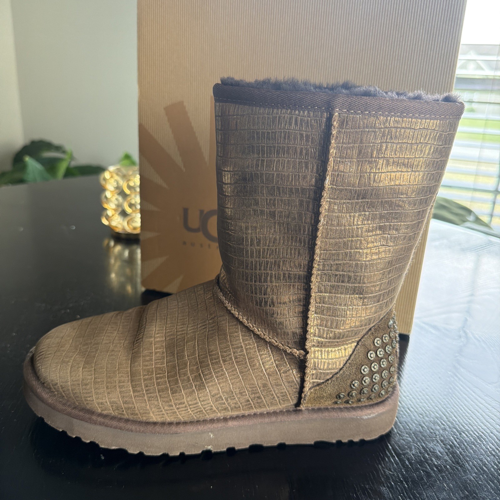 AUTHENTIC UGG Classic Short Lizard Studs Women’s … - image 3