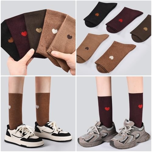 Women's Cute Cotton Crew Athletic Running Socks - 9-11 5pairs-light Color - Picture 6 of 7