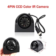 Truck front/side/rear reversing camera, 4-pin 9 LED IR night vision waterproof