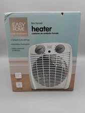Easy home 3 temperature fan- forced heater white in box