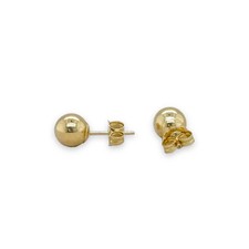 14K Yellow Gold 4mm Ball Earrings